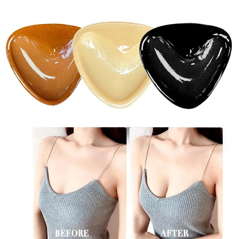 Double Sided Adhesive Sticky Bra Inserts Push up Thick Sponge Breast Lift Pads Swimsuit Bikini Cup Enhancer